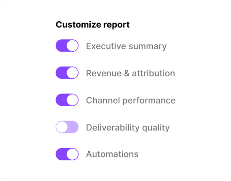 Marketing attribution settings